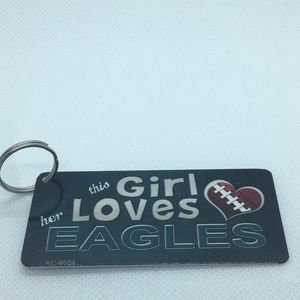 This Girl Loves her Eagles Novelty Key Chain